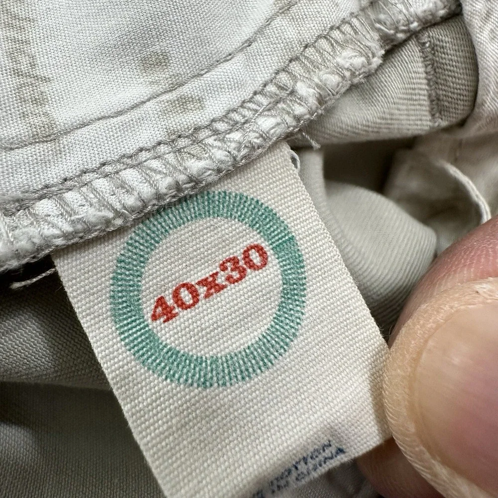 Tommy Bahama Mens TBC Relax Chinos‎ Pants 40x30 Tan Cream 100% Cotton Distressed